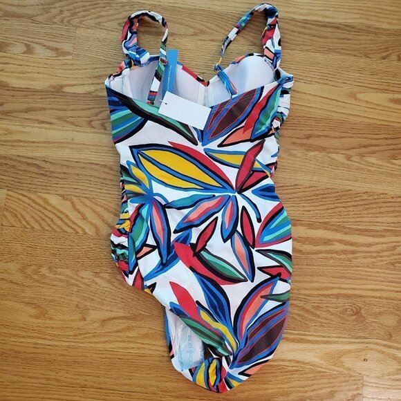 NWT Bleu Rod Beattie Lush Life Shirred 1 Pc Swimsuit Padded Underwire Sz 4 - Picture 7 of 8